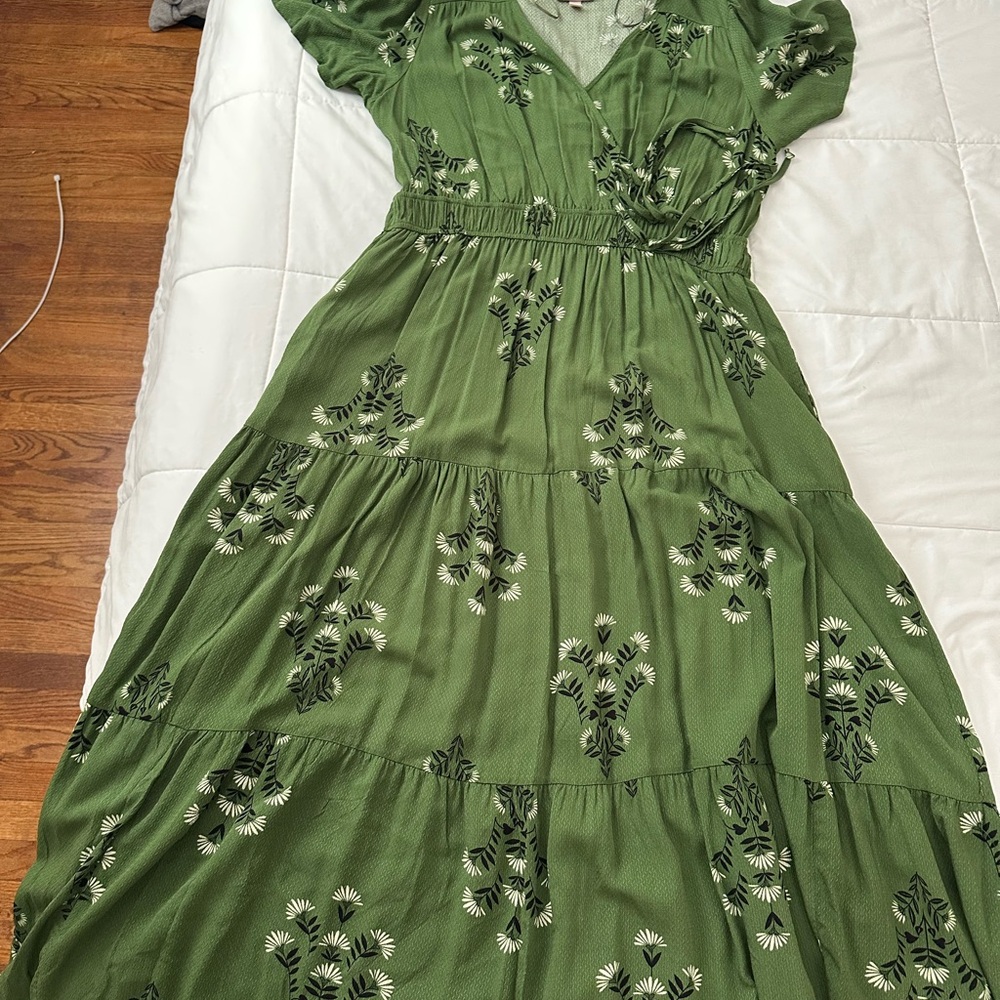 Knox Rose Green Floral Maxi Dress